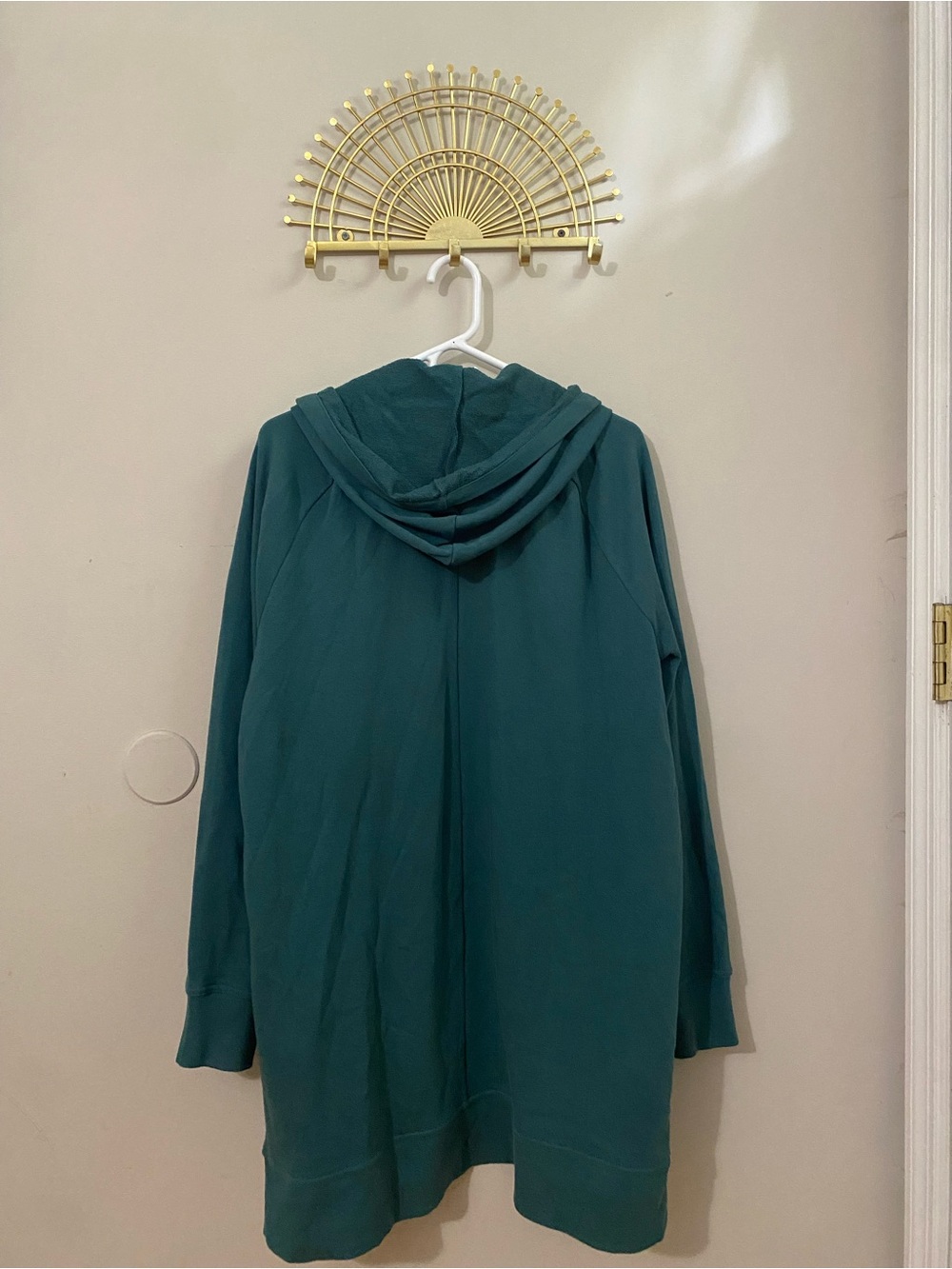Life Is Good Teal Green Hooded Cardigan - Picture 2 of 4